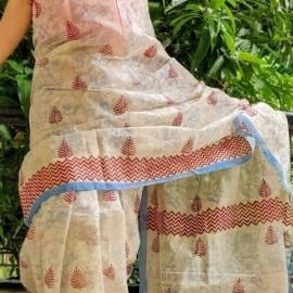Aartyz Chanderi Cotton Layer Printed Saree