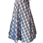 Aartyz White Printed Chanderi Long Skirt