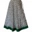 Aartyz White Printed With Green Border Chanderi Long Skirt