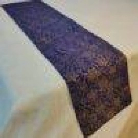 Aartyz Silk Golden Print Table Runner | Large Size | Blue