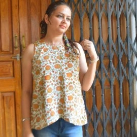 Aartyz Hand Block Printed Short Top