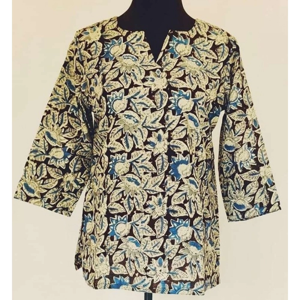 Aartyz women Cotton Kalamkari Full Sleeves Top