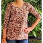 Aartyz Daily Wear Top In Kalamkari Fabric
