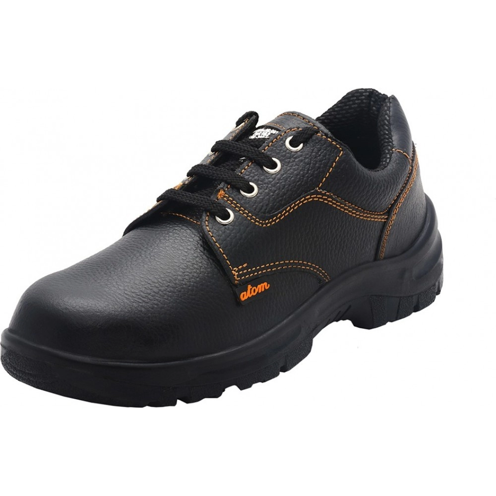 Acme Atom Steel Toe Leather Safety Shoe For Mens | (Black, S1)