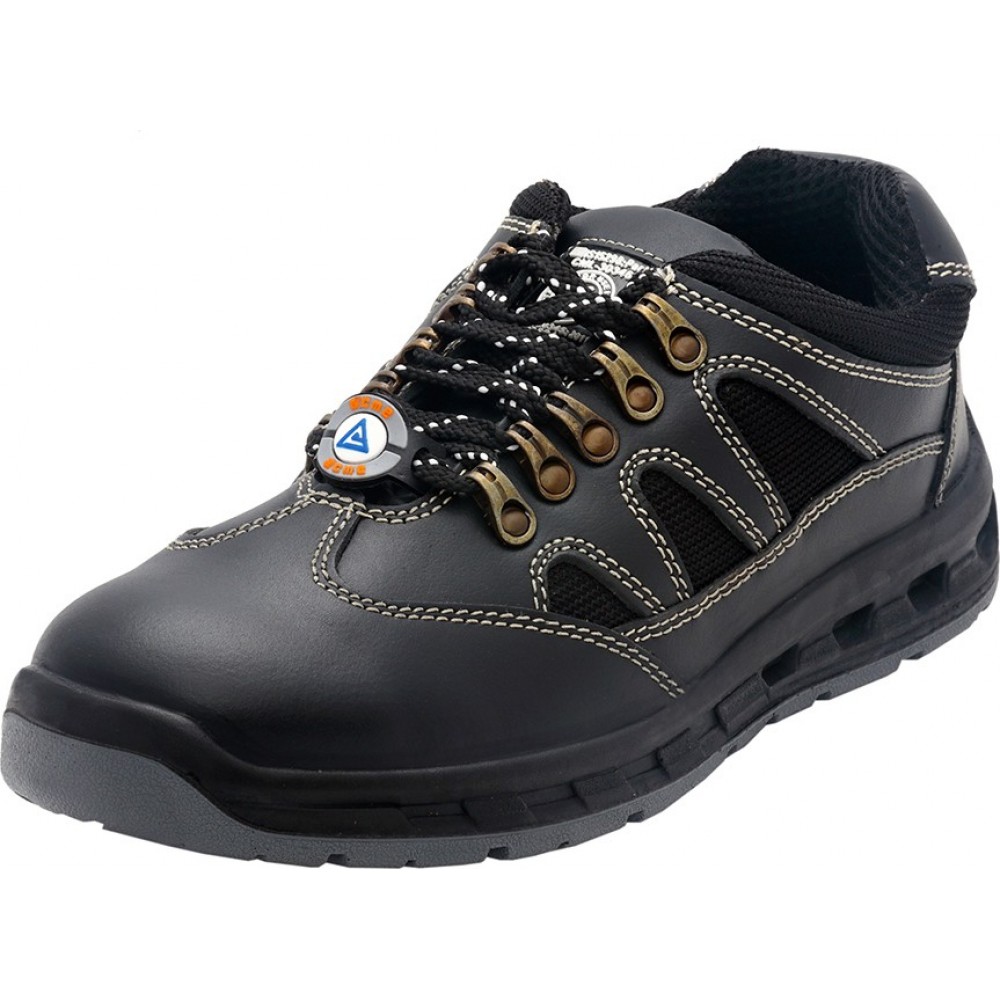 Acme Blitz Steel Toe Leather Safety Shoe For Mens (Black,