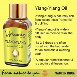 Urbaano Herbal Ylang Ylang Essential Oil for Skin & Aroma Natural & Pure | 20ml