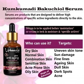 Urbaano Herbal Skin Glow Vitamin C Face Serum AHA BHA Peeling Solution Kumkumadi Tailam Anti Acne Face Wash 190ml Pocket Friendly Combo Pack of 4