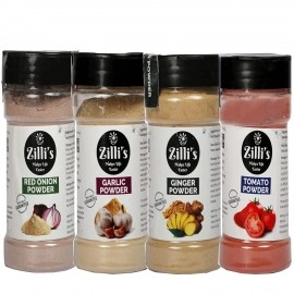 Zilli's Red Onion Powder, Garlic Powder, GInger Powder and Tomato Powder| (100g each)