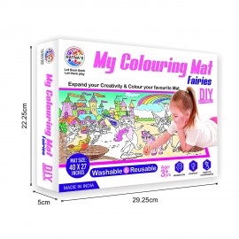 RATNA'S My Colouring MAT for Kids Reusable and Washable. Big MAT for Colouring. MAT Size(40 INCHES X 27 INCHES) (Fairies Theme)