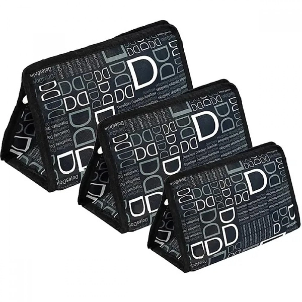 BACKPACK VILLA Set of 3 Black Synthetic Travel & Cosmetic Pouch for Men & Women