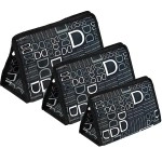 BACKPACK VILLA Set of 3 Black Synthetic Travel & Cosmetic Pouch for Men & Women