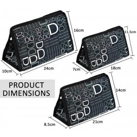 BACKPACK VILLA Set of 3 Black Synthetic Travel & Cosmetic Pouch for Men & Women