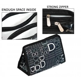 BACKPACK VILLA Set of 3 Black Synthetic Travel & Cosmetic Pouch for Men & Women