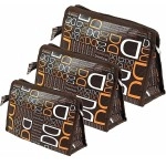 BACKPACK VILLA Set of 3 Brown Synthetic Travel & Cosmetic Pouch for Men & Women