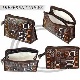 BACKPACK VILLA Set of 3 Brown Synthetic Travel & Cosmetic Pouch for Men & Women