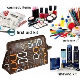 BACKPACK VILLA Set of 3 Brown Synthetic Travel & Cosmetic Pouch for Men & Women