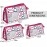 BACKPACK VILLA Set of 4 Pink Synthetic Travel & Cosmetic Pouch for Men & Women