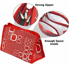 BACKPACK VILLA Set of 3 Red Synthetic Travel & Cosmetic Pouch For Men & Women