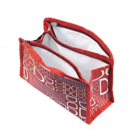 BACKPACK VILLA Set of 3 Red Synthetic Travel & Cosmetic Pouch For Men & Women