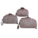 Pack For Your Next Adventure With Backpack Villa 60 L Strolley Duffel Bag With Plastic Wheel | Set of 3| Travel Bag | Duffel Bag | Vacation Bag | Brown