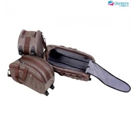 Pack For Your Next Adventure With Backpack Villa 60 L Strolley Duffel Bag With Plastic Wheel | Set of 3| Travel Bag | Duffel Bag | Vacation Bag | Brown