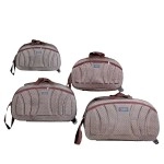 Pack for Your Next Adventure with Backpack villa 60 L Strolley Duffel Bag with Plastic Wheel | Set of 4 | Travel Bag | Duffel Bag | Vacation Bag | Brown