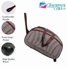 Pack for Your Next Adventure with Backpack villa 60 L Strolley Duffel Bag with Plastic Wheel | Set of 4 | Travel Bag | Duffel Bag | Vacation Bag | Brown