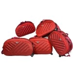 Pack for Your Next Adventure with Backpack villa 60 L Strolley Duffel Bag with Plastic Wheel | Set of 5 | Travel Bag | Duffel Bag | Vacation Bag  | Red