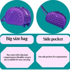 Pack for Your Next Adventure with Backpack villa 60 L Strolley Duffel Bag with Plastic Wheel | Set of 5 | Travel Bag | Duffel Bag | Vacation Bag | Purple
