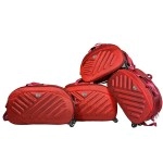 Pack for Your Next Adventure with Backpack villa 60 L Strolley Duffel Bag with Plastic Wheel | Set of 4 | Travel Bag | Duffel Bag | Vacation Bag | Red