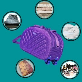 Pack For Your Next Adventure With Backpack Villa 60 L Strolley Duffel Bag With Plastic Wheel | Set Of 3| Travel Bag | Duffel Bag | Vacation Bag | Purple