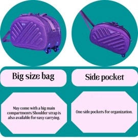 Pack For Your Next Adventure With Backpack Villa 60 L Strolley Duffel Bag With Plastic Wheel | Set Of 3| Travel Bag | Duffel Bag | Vacation Bag | Purple