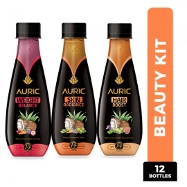 Auric Skin Radiance, Hair Boost & Weight Balance Beauty kit | Pack of 12 Bottles