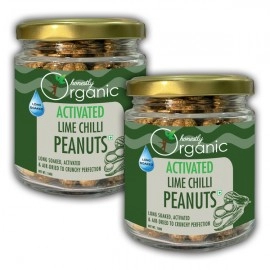 Activated/Sprouted Lime & Chilli Peanuts (100% Natural & Fresh, Long Soaked & Air Dried to Crunchy Perfection) | 100g (Pack of 2)