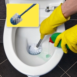 Plastic Round Toilet Cleaner Brush Plastic Bathroom Cleaner 