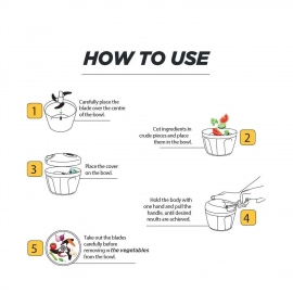 Manual Stainless Steel Compact Extra Sharp Hand Held Vegetable Chopper, Slicer With 5 Blades | 750 ml