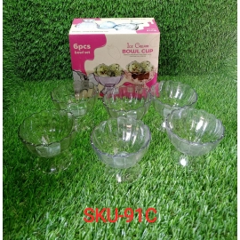 Serving Dessert Bowl Ice Cream Salad Fruit Bowl  6pcs