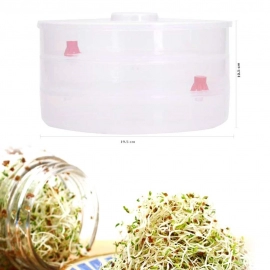 Plastic 3 Compartment Sprout Maker | White