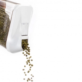 Plastic Easy Flow Storage Jar with Lid | 750ml | Set of 6