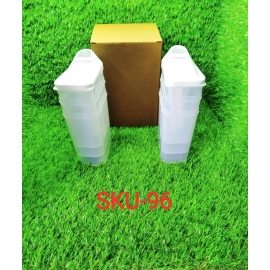 Plastic Easy Flow Storage Jar with Lid | 750ml | Set of 6