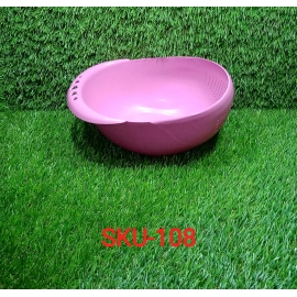 Kitchen Plastic big Rice Bowl Strainer Perfect Size for Storing and Straining