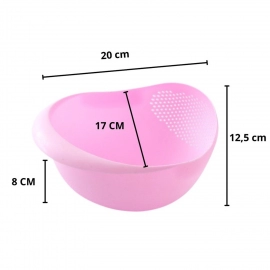 Kitchen Plastic big Rice Bowl Strainer Perfect Size for Storing and Straining