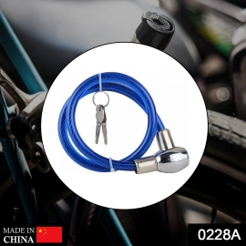 Multipurpose Cable Lock For Bike, Luggage, Steel Keylock, Anti Theft