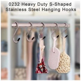 Heavy Duty S-Shaped Stainless Steel Hanging Hooks | 5 pcs