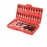 Socket 1/4 Inch Combination Repair Tool Kit | Red | 46 pcs