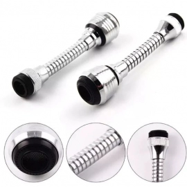 Flexible 360 Degree Stainless Steel Faucet Turbo Flex Sprayer Water Extender