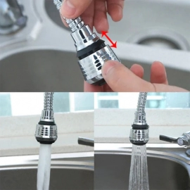 Flexible 360 Degree Stainless Steel Faucet Turbo Flex Sprayer Water Extender