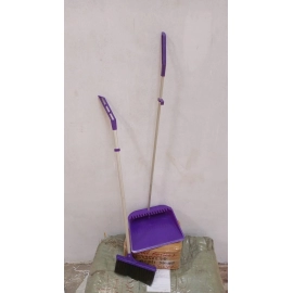 Long Handle Dustpan And Brush 2 Piece Set For Sweeping Cleaning Home Office