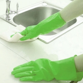 Multipurpose Cleaning Rubber Hand Gloves | Green | 1 PC
