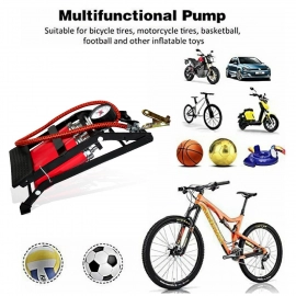 Dual Cylinder Foot Pump, Portable Floor Bike Pump, 150PSI Air Pump